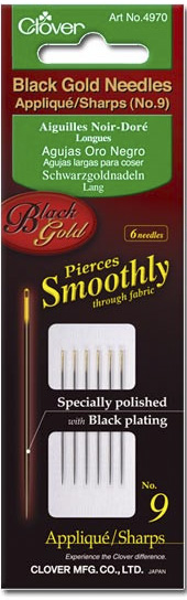 Black Gold Needles Applique/Sharp No. 9